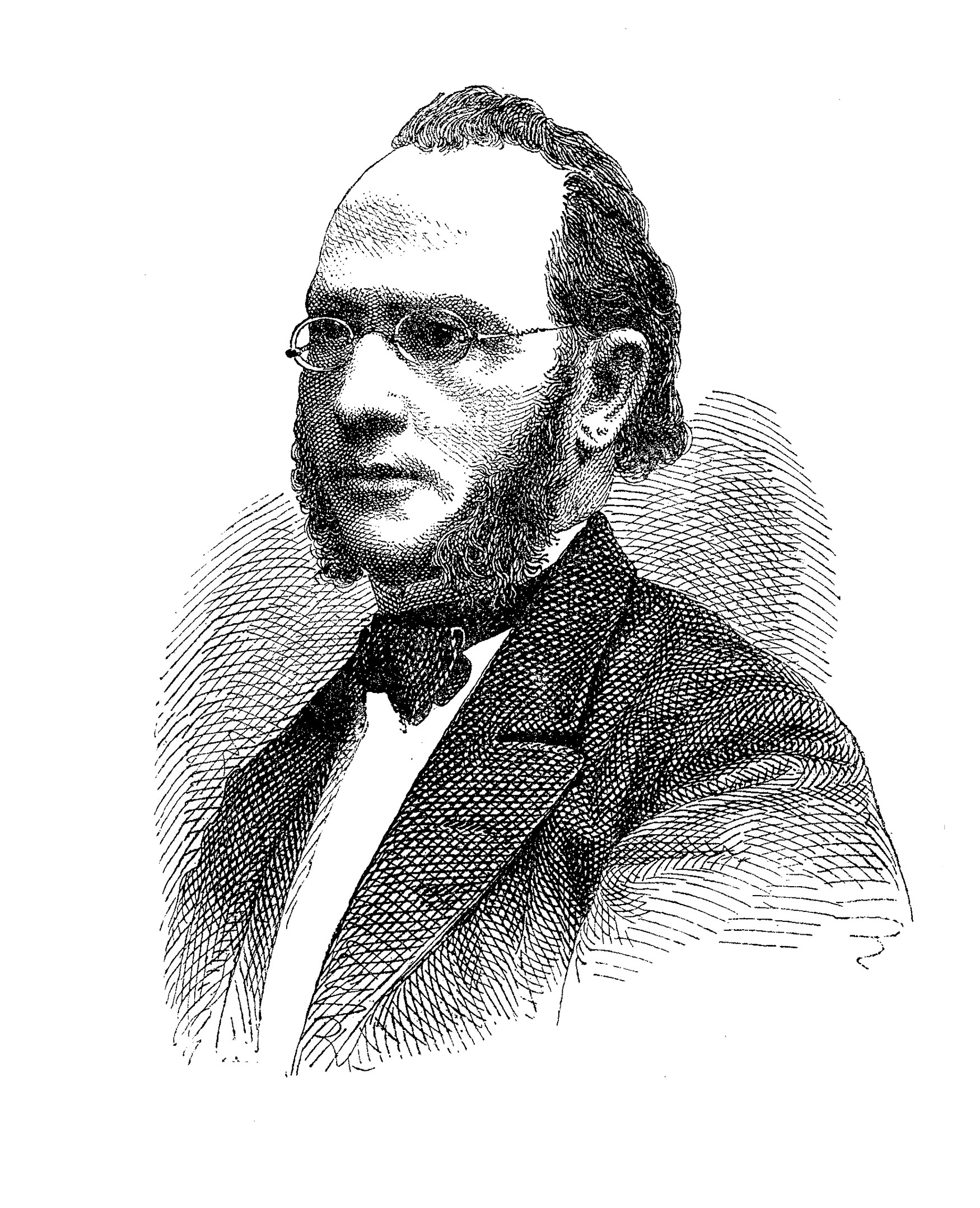 Engraving portrait of Georg Christian Dieffenbach (1822 - Schlit